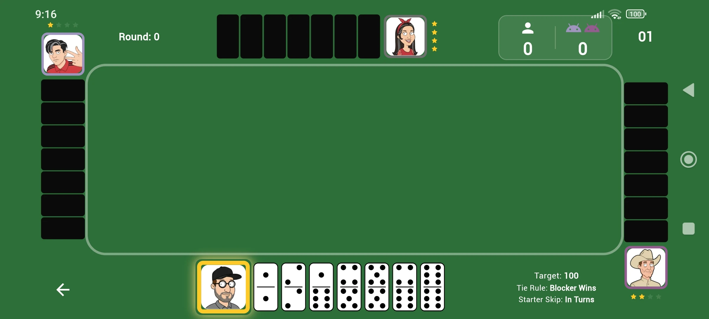 Dominoes in Pairs - AI Game screenshot